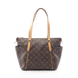 Louis Vuitton Brown Pvc Coated Canvas Leather Handbag Tote Bag (Pre-Owned)