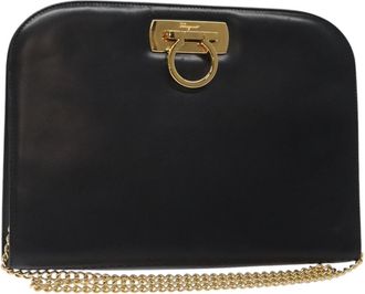 Ferragamo Vintage Gancini Chain Shoulder Bag Leather Leather Shoulder Bag Bag (Pre-Owned)