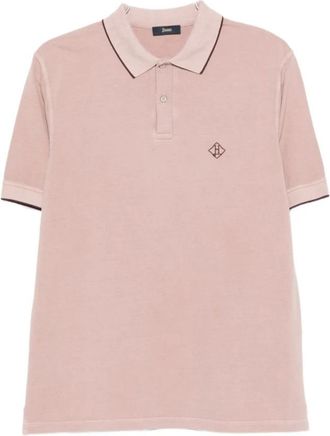 Herno T-shirts en polos Powder - Heren - Polos - Roze - S - Tops