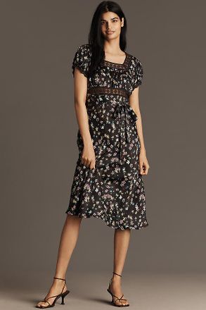 Conditions Apply Adeon Short-Sleeve Slip Midi Dress
