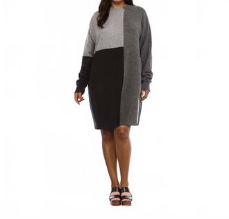 Karen Kane Colorblock Mini Sweater Dress - Plus In Multi
