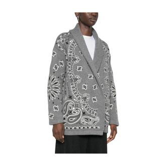 Kujten Kujten, Truien & Vesten, Dames, Grijs, M, Kasjmier, Cody Bandana Bico Cardigan