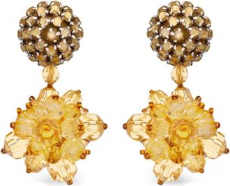 Oscar De La Renta Orecchini pendenti con perline - Giallo
