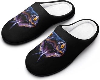 Generic Mambasnakes Snakes Mens Slippers Slip On Comfortable Fleece Cotton House Shoes Winter