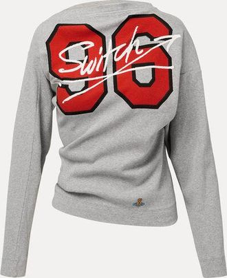 Vivienne Westwood 96 Switch Long Sleeve Hebo Top Rib Jersey Grey XS Unisex