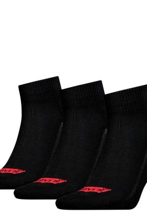 Levi's Calcetines de media altura Levis de algod&oacute;n reciclado con el logo Batwing: paquete de 3 - Hombre - 35 - Negro / Black