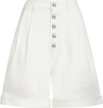 Etro Casual Witte Katoenen Shorts - Dames - Korte Broeken - Wit - L - Katoen - Korte Broeken