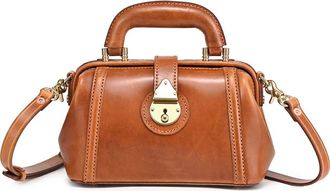 OLD TREND Azalea Genuine Leather Mini Doctor Satchel in Caramel at Nordstrom