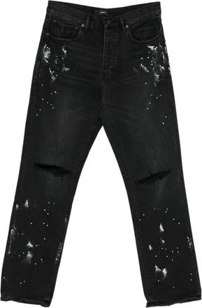 Purple Jeans, Heren, Zwart, W33, P011 Straight Jeans