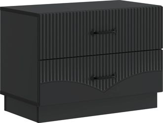vidaXL Armario De Noche Negro 62 X 34,5 X 44,5 Cm Madera De Ingenier&iacute;a Vidaxl