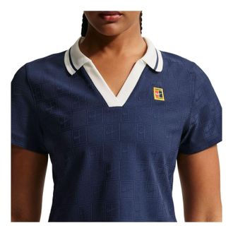 Nike (WMNS) Nike Court Collection Dri-FIT Cropped Polo Midnight Navy Sail IB0772-410