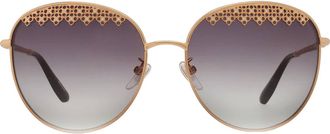 Chopard Smoke Dark Grey Gradient Oval Ladies Sunglasses SCHF75S 0300 59