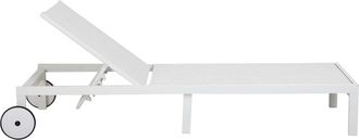 Pondecor Interiorismo Tumbona formentera aluminio y textilene blanco