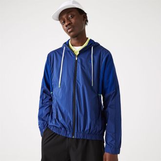 Lacoste Mens Block Windbreaker in Blue - Size Small/Medium