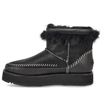 UGG (WMNS) UGG Fluff Punk Boot Fleece Lined Black 1102950-BLK