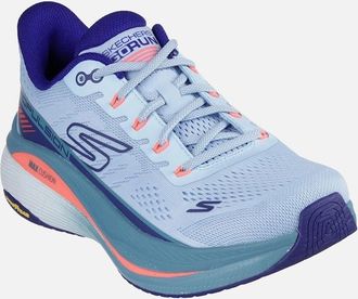 Skechers Womens Skechers Performance Max Cushioning Propulsion Textile Womens Light Blue/Navy Trainers - Size: 4