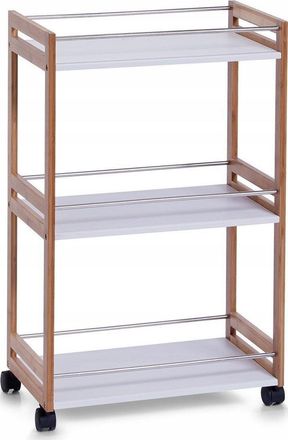ZELLER Carro De Ba&ntilde;o De Bamb&uacute; Natural 81x51x30 Cm