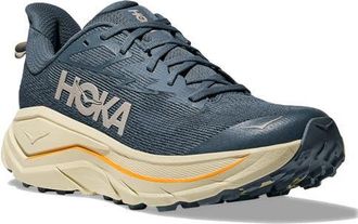 Hoka One One Challenger 8 Trail Running Shoe in Faded Navy /Pampass Grass at Nordstrom, Size 11.5