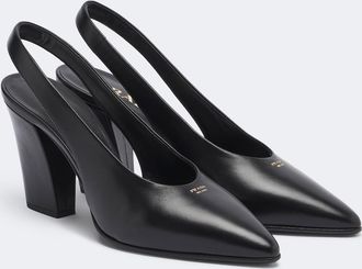 Prada Leather slingback pumps