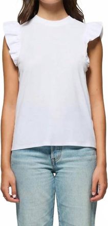Nation Ltd Paulette Ruffle Tank In White