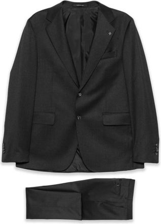 Tagliatore Heren, Pakken, Grijs, Maat: L Tweed