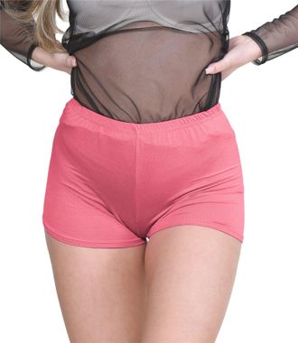 Janisramone Chic Mini Shorts for Women UK, Stretchable Hot Pants for Club, Dance, Gym & Cycling Running Shorts Womens Perfect for Summer Fashion Fitted Athletic S
