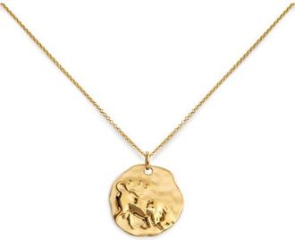Monica Vinader Zodiac Charm Pendant Necklace in 18K Gold Taurus at Nordstrom