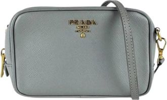 Prada Pre-owned Vintage Shoulder Bag - Dames - Vintage Schoudertas - Grijs - ONE Size - Leer - Vintage