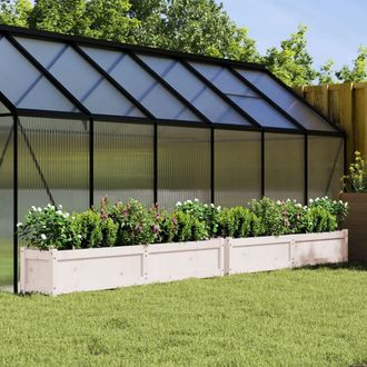 vidaXL Vidaxl - Jardineras De Exterior 2 Unidades Madera Maciza De Pino Blanco