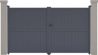 Habitat et Jardin Habitat Et Jardin - Cancello in alluminio Maurice - 299,5 x 155,9 cm - Grigio