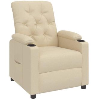 vidaXL Vidaxl - Sill&oacute;n Reclinable De Tela Crema