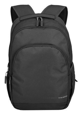 Travelite Laptoprucksack TRAVELITE KICK OFF Reiserucksack, Gr. B/H/T: 31cm x 45cm x 16cm, schwarz, Polyester, unifarben, Basic, Rucks&auml;cke Laptoprucksack