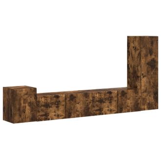 vidaXL Conjunto De Mueble De Tv 3 Pcs Roble Ahumado Vidaxl