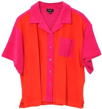 Echo Terry Camp Shirt in Red Clay at Nordstrom, Size X-Large