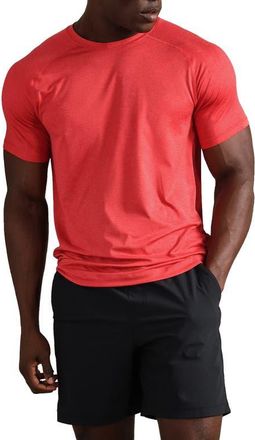 Rhone Atmosphere Performance T-Shirt in Cabana Red Heather at Nordstrom, Size X-Large