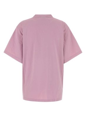Balenciaga Womens Pink Cotton Oversize T-Shirt Old Exterior Exterior: T-shirts And Polos