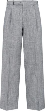 Pantaloni Torino pleated checked pants - Grey