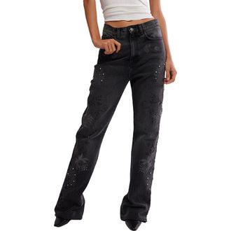 Free People Irie Embellished Bootcut Jeans in Phantom at Nordstrom Rack, Size 31