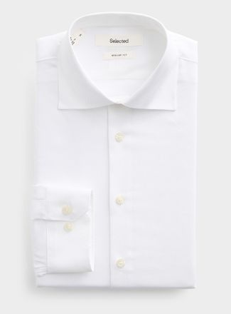 Selected Mens Pure cotton Dobby shirt Regular fit