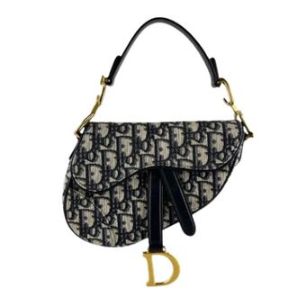 Dior Pre-owned Vintage Saddle Bag - Dames - Pre-owned - Blauw - Maat: ONE Size Leer