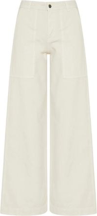 Moncler Leather Logo Cotton Trousers