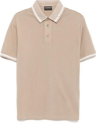 Emporio Armani Polo in piqué - Marrone