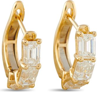 Luxury Bazaar 18K Yellow Gold 2.85ct Diamond Earrings AER-19394-1-Y