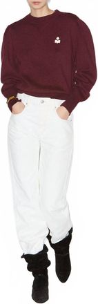 Isabel Marant Kelaya Long Sleeve Pullover In Burgundy