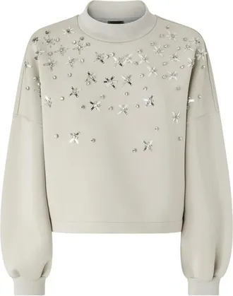 Pinko embellished sweatshirt - Neutrals