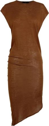Cortana Gedrapeerd Topje met Korte Mouwen - Dames - Tunieken - Beige - 2XS - Katoen - Overhemden