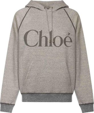 Chlo&eacute; Cotton-Blend Fleece Logo Sweatshirt