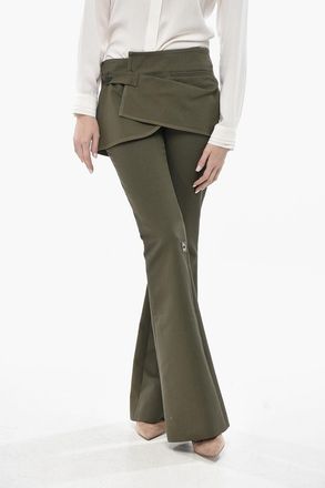 Courr&egrave;ges Pantaloni Bootcut in Doppio Tessuto Courreges