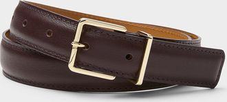 Maison Boinet Womens Square buckle minimalist leather belt
