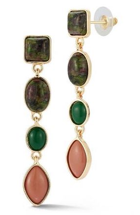 Sphera Milano Resin Cabochon Drop Earrings in Gold at Nordstrom Rack